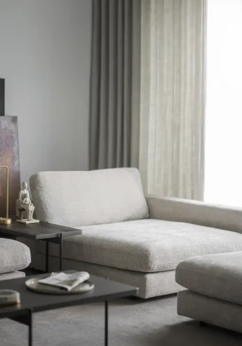 ROWICO Duncan 1,5 pers. modul chaiselong lnestol, hjre - lysegr stof