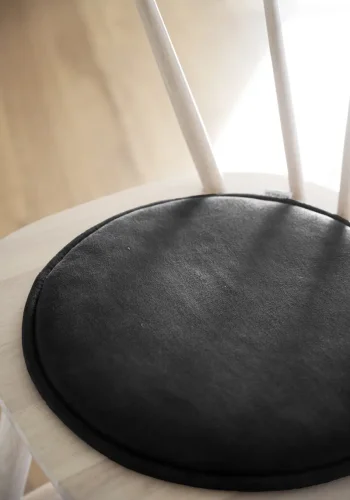 ROWICO Fulton sdehynde, rund - sort lder-textil (38)