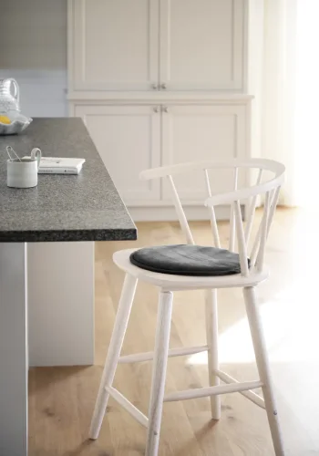 ROWICO Fulton sdehynde, rund - sort lder-textil (38)