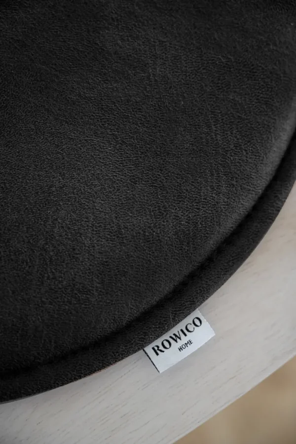 ROWICO Fulton sdehynde, rund - sort lder-textil (38)