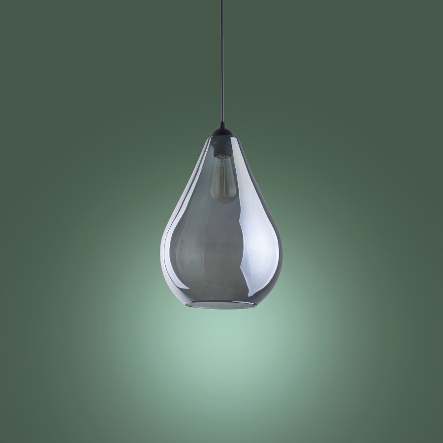 TK Fuente loftlampe - grafit glas og sort metal