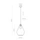 TK Fuente loftlampe - grafit glas og sort metal