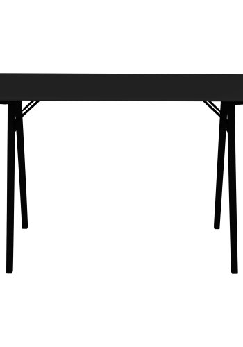 HOUSE NORDIC Vojens skrivebord, rektangulr - sort MDF og gummitr (120x60)