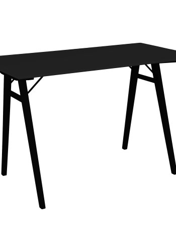 HOUSE NORDIC Vojens skrivebord, rektangulr - sort MDF og gummitr (120x60)