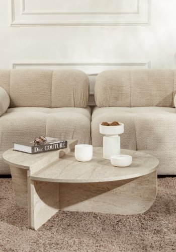 NORDVÄRK Orion sofabord - travertin melamin (st med 2)