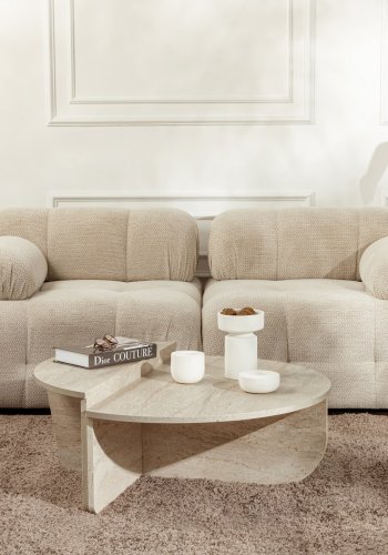 NORDVÄRK Orion sofabord - travertin melamin (st med 2)