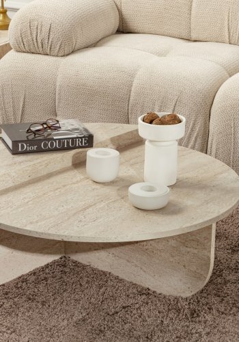 NORDVÄRK Orion sofabord - travertin melamin (st med 2)