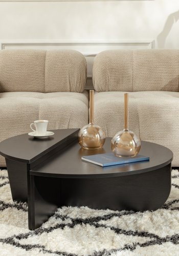 NORDVÄRK Orion sofabord - sort tr melamin (st med 2)