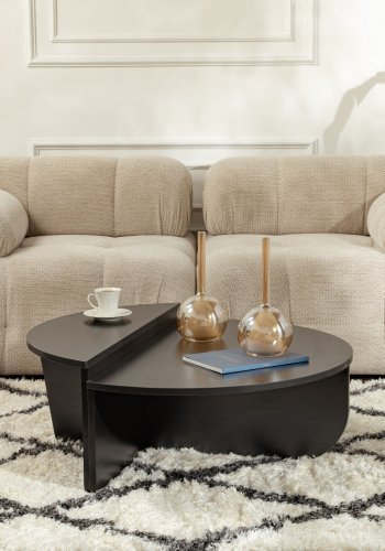 NORDVÄRK Orion sofabord - sort tr melamin (st med 2)