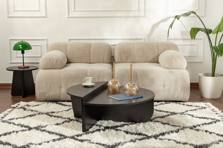 NORDVÄRK Orion sofabord - sort tr melamin (st med 2)