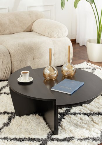 NORDVÄRK Orion sofabord - sort tr melamin (st med 2)