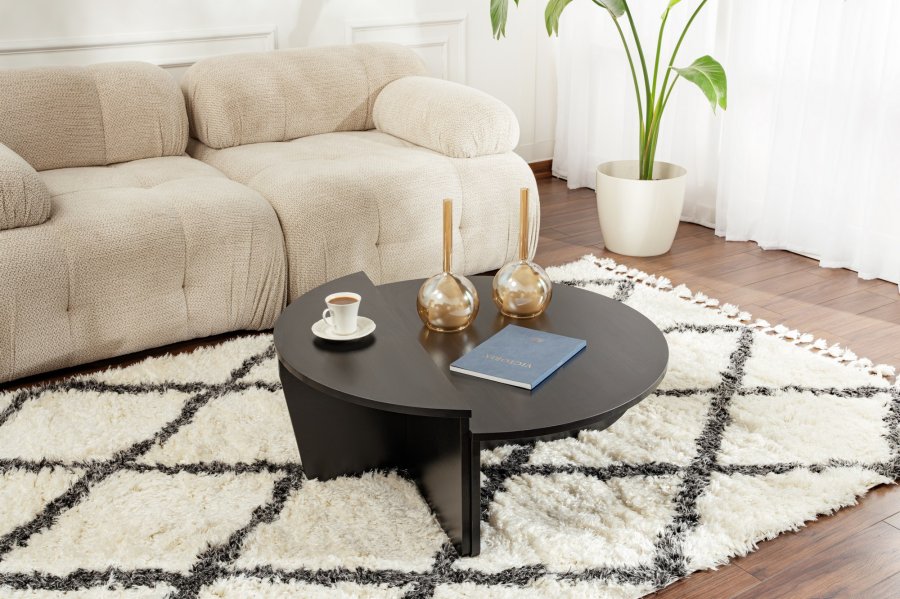 NORDVÄRK Orion sofabord - sort tr melamin (st med 2)