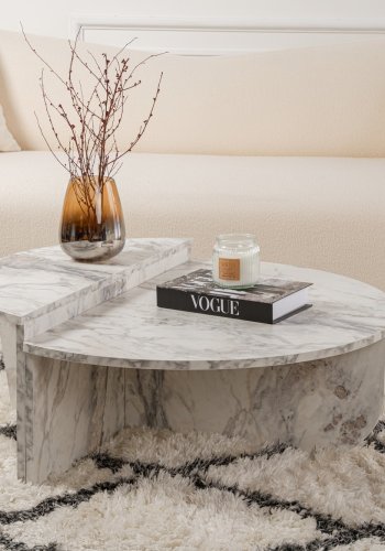 NORDVÄRK Orion sofabord - Freesia marmor melamin (st med 2)