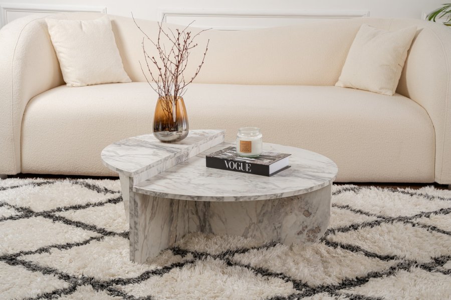 NORDVÄRK Orion sofabord - Freesia marmor melamin (st med 2)