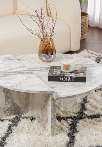 NORDVÄRK Orion sofabord - Freesia marmor melamin (st med 2)