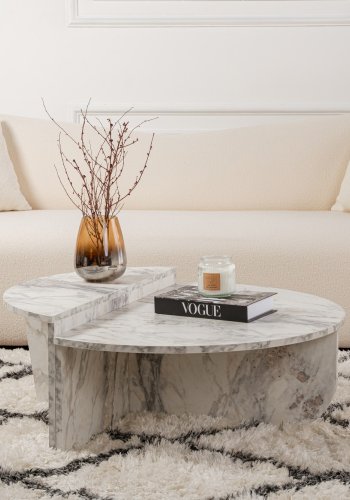 NORDVÄRK Orion sofabord - Freesia marmor melamin (st med 2)