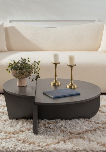 NORDVÄRK Orion sofabord - antracitgr melamin (st med 2)