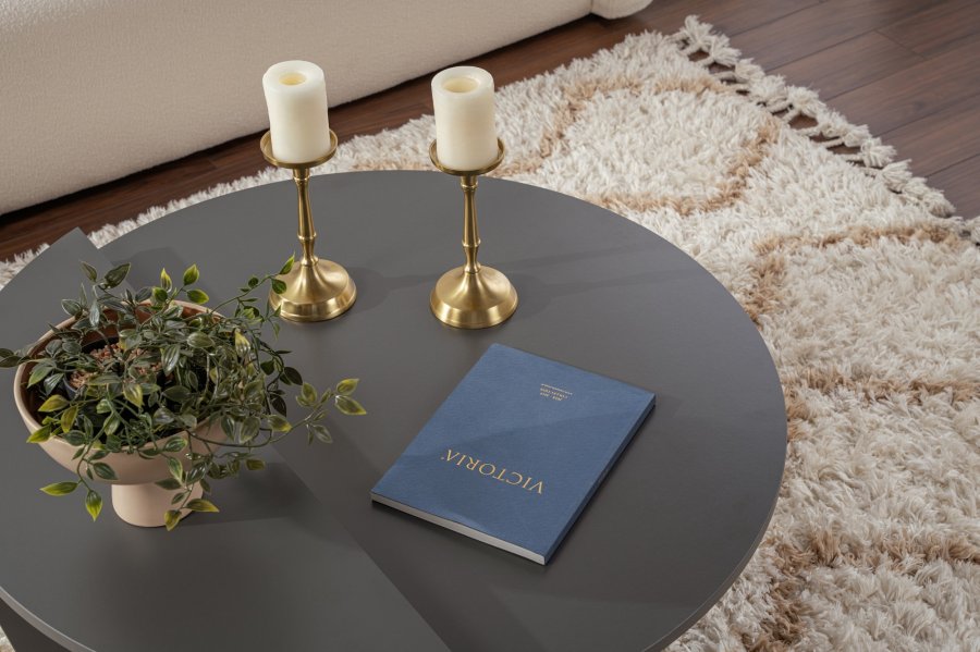 NORDVÄRK Orion sofabord - antracitgr melamin (st med 2)