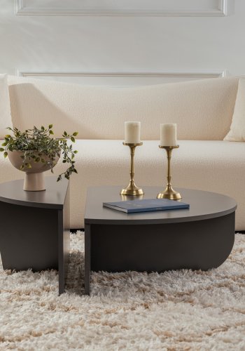 NORDVÄRK Orion sofabord - antracitgr melamin (st med 2)