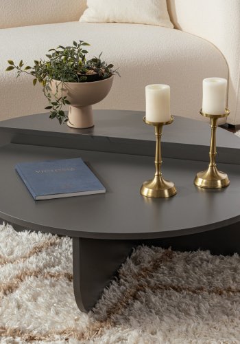 NORDVÄRK Orion sofabord - antracitgr melamin (st med 2)