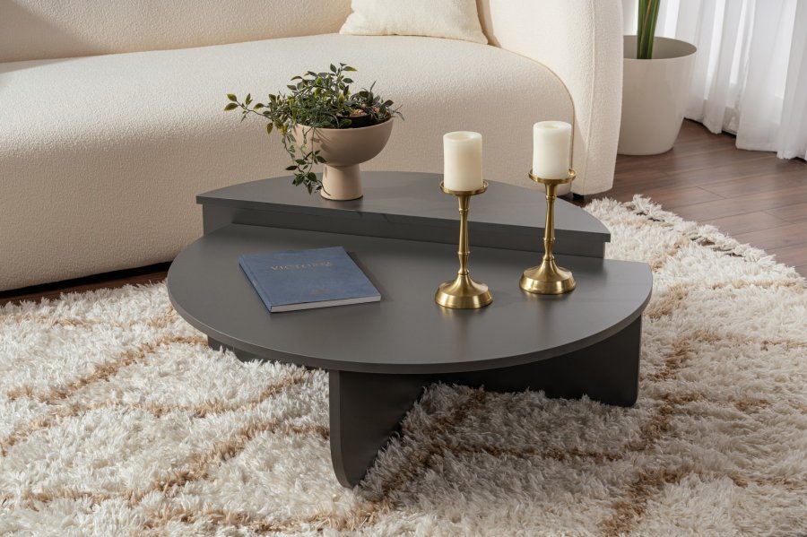 NORDVÄRK Orion sofabord - antracitgr melamin (st med 2)