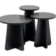 NORDVÄRK Lume sofabord, rund - sort tr melamin (st med 3)