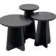 NORDVÄRK Lume sofabord, rund - sort tr melamin (st med 3)