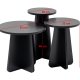 NORDVÄRK Lume sofabord, rund - sort tr melamin (st med 3)