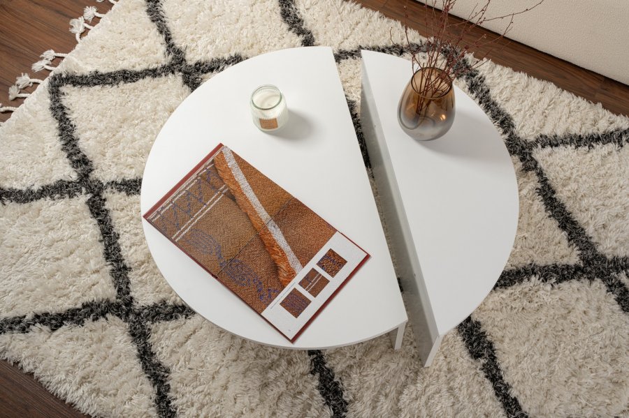 NORDVÄRK Orion sofabord - hvid melamin (st med 2)