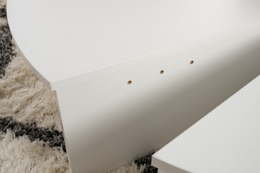 NORDVÄRK Orion sofabord - hvid melamin (st med 2)