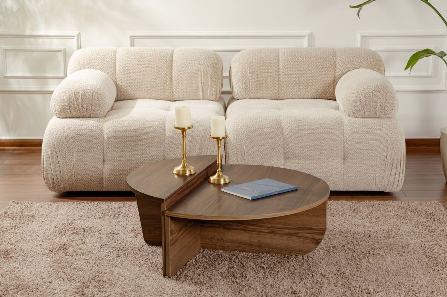 NORDVÄRK Orion sofabord - valnd melamin (st med 2)