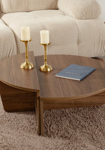 NORDVÄRK Orion sofabord - valnd melamin (st med 2)