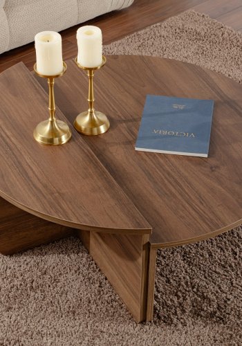 NORDVÄRK Orion sofabord - valnd melamin (st med 2)