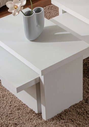 NORDVÄRK Sanctuary sofabord - hvid tr melamin (st med 3)