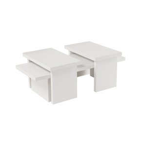 NORDVÄRK Sanctuary sofabord - hvid tr melamin (st med 3)