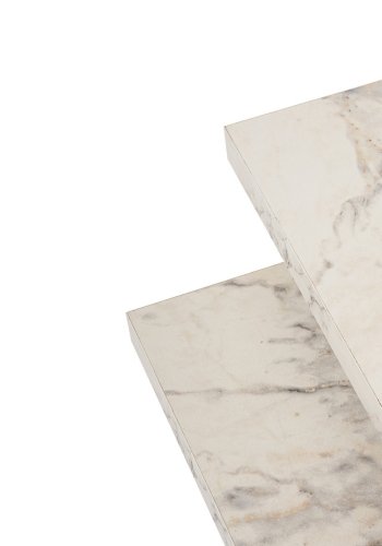 NORDVÄRK Sanctuary sofabord - Fressia marmor melamin (st med 3)