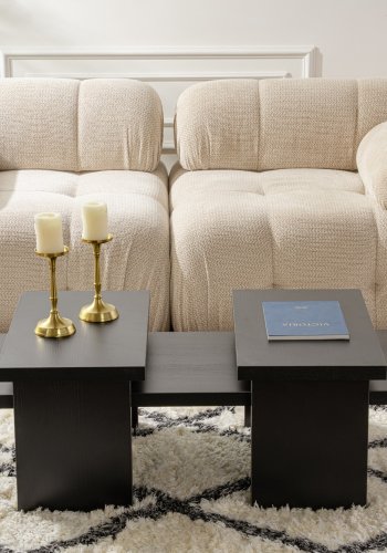 NORDVÄRK Sanctuary sofabord - sort tr melamin (st med 3)