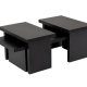 NORDVÄRK Sanctuary sofabord - sort tr melamin (st med 3)