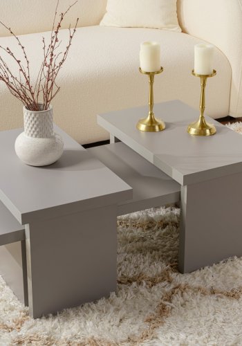 NORDVÄRK Sanctuary sofabord - gr melamin (st med 3)