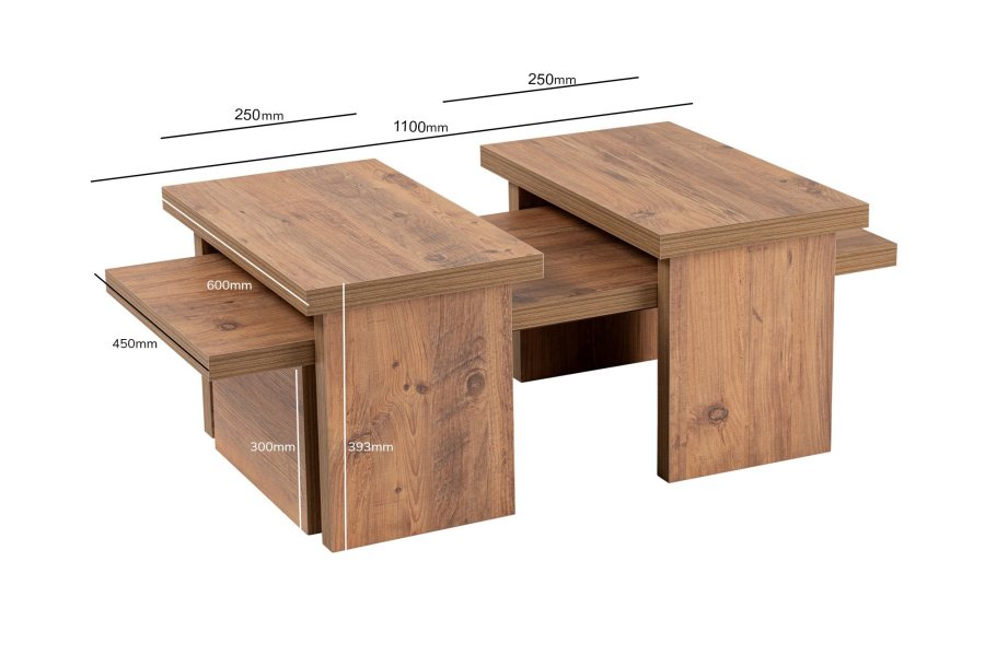 NORDVÄRK Sanctuary sofabord - Atlantic Pine melamin (st med 3)