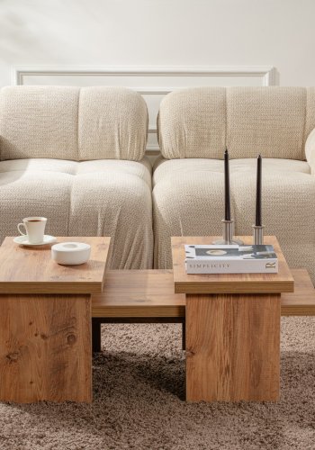 NORDVÄRK Sanctuary sofabord - Atlantic Pine melamin (st med 3)