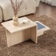 NORDVÄRK Harmony sofabord, rektangulr - travertin melamin (80x40)