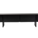 NORDVÄRK Serenity TV-bord, m. 2 lger - sort tr melamin og sort (180x29,5)