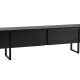 NORDVÄRK Serenity TV-bord, m. 2 lger - sort tr melamin og sort (180x29,5)