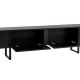 NORDVÄRK Serenity TV-bord, m. 2 lger - sort tr melamin og sort (180x29,5)
