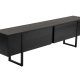 NORDVÄRK Serenity TV-bord, m. 2 lger - sort tr melamin og sort (180x29,5)