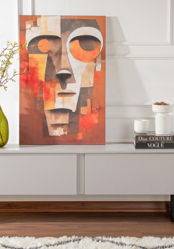 NORDVÄRK Serenity TV-bord, m. 2 lger - gr melamin og sort (180x29,5)