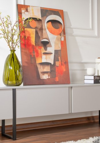 NORDVÄRK Serenity TV-bord, m. 2 lger - gr melamin og sort (180x29,5)