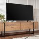 NORDVÄRK Serenity TV-bord, m. 2 lger - Atlantic Pine melamin og sort (180x29,5)