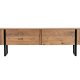 NORDVÄRK Serenity TV-bord, m. 2 lger - Atlantic Pine melamin og sort (180x29,5)